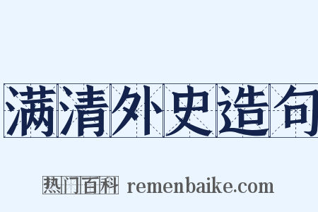 满清外史造句是什么意思的图片